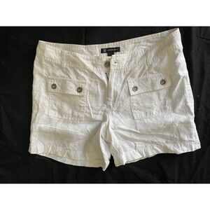 INC International Concepts womens 100% linen shorts sz. 6 White NWot